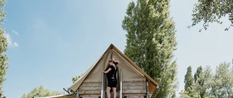 Hébergement cabane pour cyclistes au camping Tette d'Auge à Pont l'Evèque
