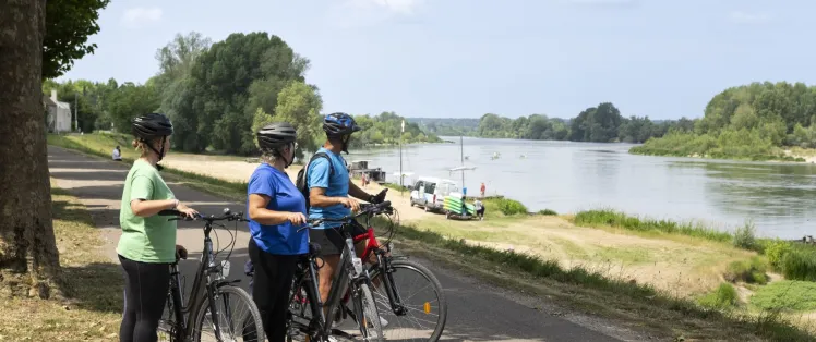 Vue sur Loire lors de la balade à vélo Fenêtre sur Loire