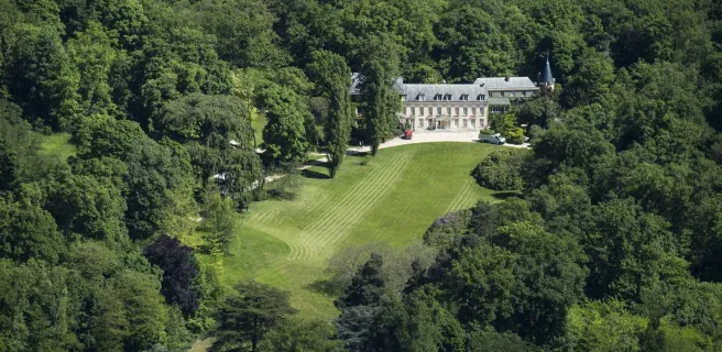 Le parc et la Maison de Chateaubriand , vue aérienne