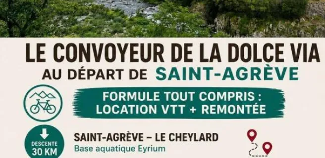 Intersport : Location VTT + remontée en minibus - Le convoyeur de La Dolce Via