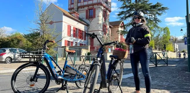 Cycliste devant Affolantes