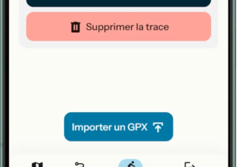 Application France Vélo Tourisme - Importer un tracé gpx