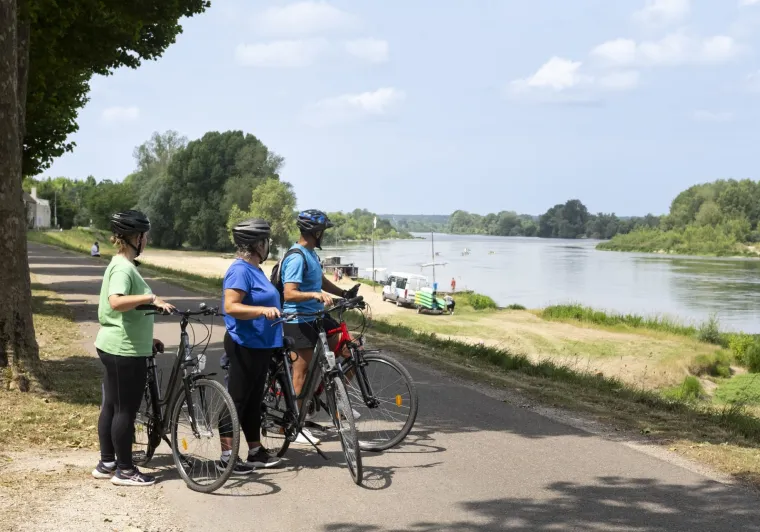 Vue sur Loire lors de la balade à vélo Fenêtre sur Loire