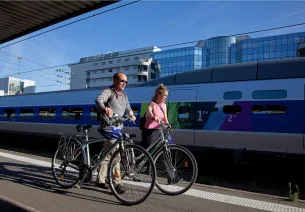 Met de trein vanuit Nederland of België
