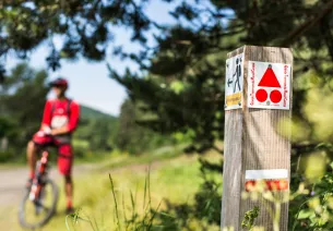 Bewegwijzering van de mountainbike routes