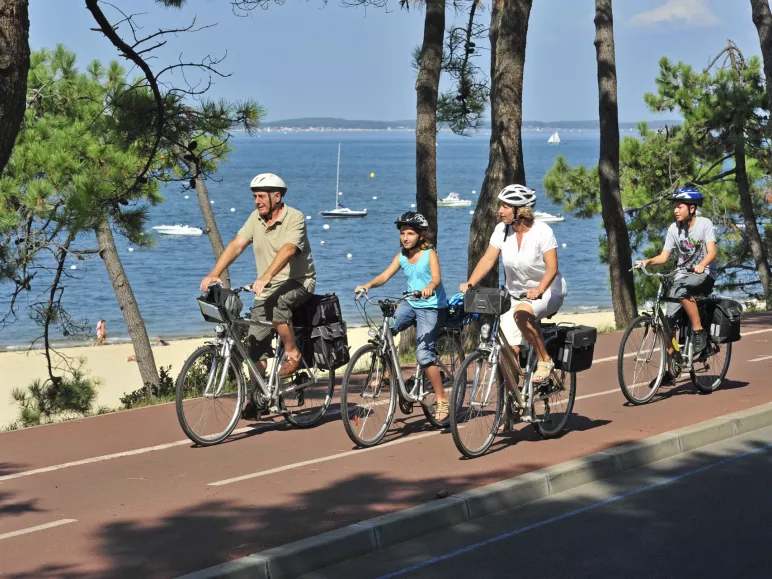 De baai rond over de Bassin d'Arcachon fietsroute